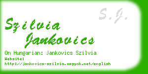 szilvia jankovics business card
